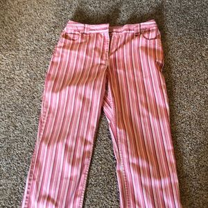 Capris, Pink striped